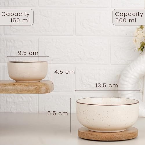 Image of The Earth Store Handcrafted Spiral White Ceramic Dinner Set, 30 Pieces Serving for 6, Microwave and Dishwasher Safe, Bone-Ash Free, Dinner Sets | Crockery Set for Gifting & Dining