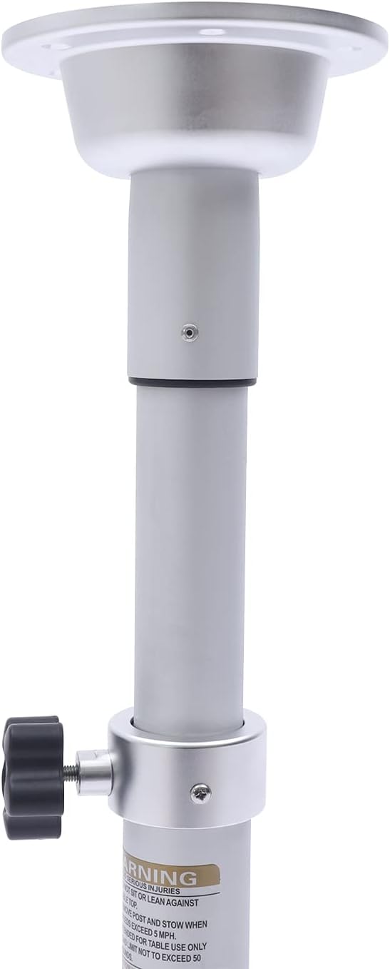 Adjustable Table Pedestal Stand 19.68-28.26 Inch Height Camper Table Legs Aluminum Alloy Table Legs and Bases Manual Adjustable Pedestal for Caravan Boat Yacht