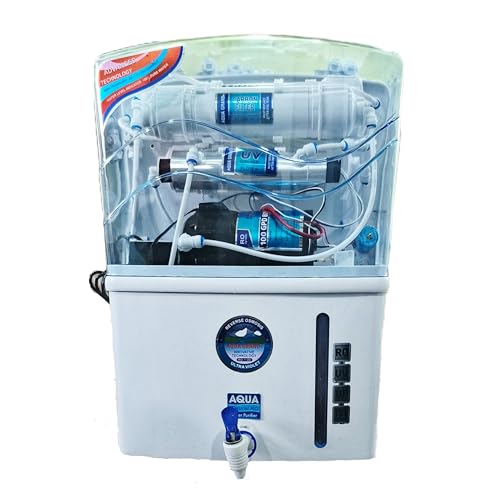 Image of Aqua Natural Fully Automatic RO Water Purifier with UV, UF and TDS Controller with Complete Pre Filter Set, RO+UV water filter purifiers for Home & Kitchen - 12 liters