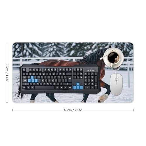 Desk Pad Protector 24x12 Inch Extended Sports Horses Mouse Mat miniatura 2