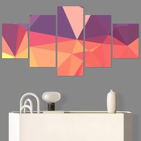 SIGNWIN 5 Panel Canvas Wall Art Modern Art...