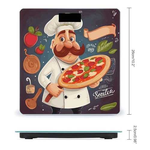 Báscula de baño digital con vidrio templado y pantalla LCD miniatura 2