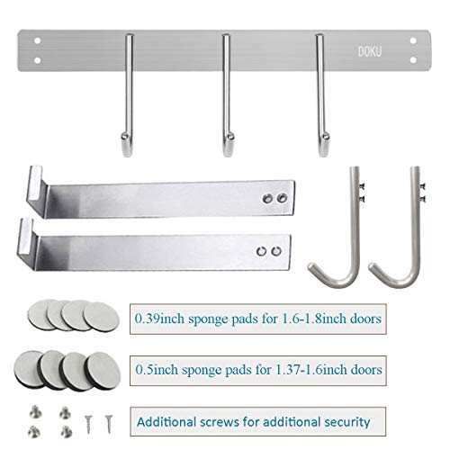 image for DOKU HOME DOKU Over The Door Hook, Stainless Steel Heavy Duty Door Han