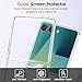 VEGO for Samsung Galaxy Z Flip 7 Case with Screen Protector, TPU Crystal Anti-Yellow & Ultra Slim Wireless Charging Spray Paint Bumper Protective Phone Cover for Flip 7(Not for 7FE) -Full Clear