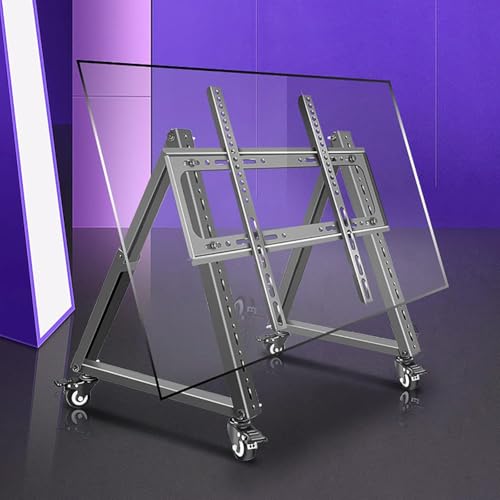 Soporte móvil para TV de piso con ruedas ajustable y resistente miniatura 5
