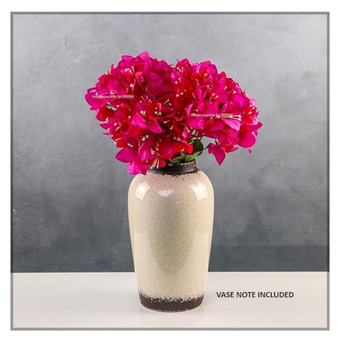 Image of SPHINX Artificial Bougainvillea 5 Heads Bunch Without Vase for Home Decor,Centerpieces, Christmas Decorations, Welcome Reception, Dinner Table decor Approx Height 50 cms- (1 Piece, Pink)