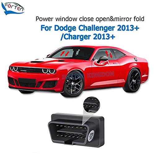 Forten Kingdom Car Auto Window Closer Open Side Mirror Folding Kit Module System Fits for Dodge Challenger 2013+ Charger 2013+ with 2 Auto Switch
