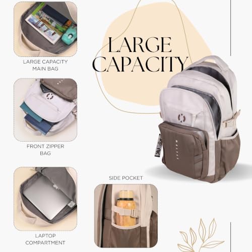 Image of Laptop Backpack for Men & Women 15.6 Inch, Water Resistant Travel Backpack with Multiple Compartments, College School Bag, Office Work Bag, Stylish Casual Daypack for Students