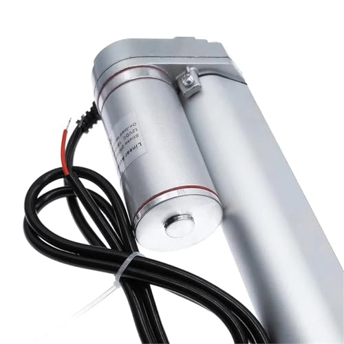 Actuador lineal eléctrico de 12V y 400mm con motor de corriente continua blanco 4
