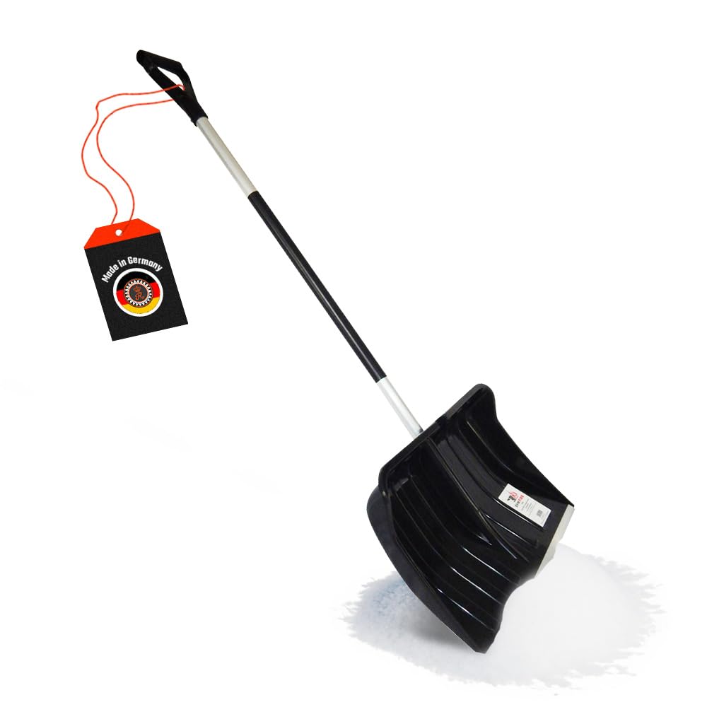 Schneeschaufel 130cm Mit Metallkopf - Holzstiel Mit D-Griff Für Winter