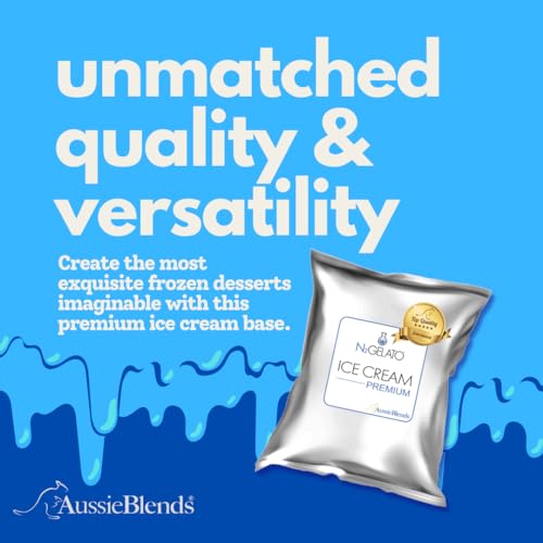 AussieBlends Premium Ice Cream Mix For Soft Serve, Rolled Ice Cream, Gelato, Liquid Nitrogen, 8-Pack, Imported