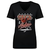 500 LEVEL Radko Gudas Anaheim Retro Women's V-Neck T-Shirt (Black, X-Large)