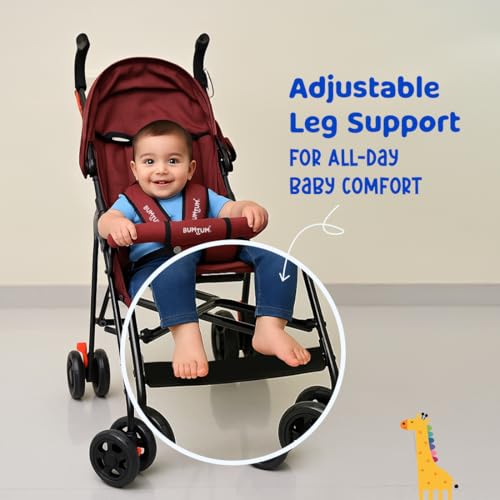 BUMTUM Baby Slim Trim Stroller/Pram for 6 to 36 Months, Reclining backrest, Reversible Handlebar for Babies, Toddler & Kids(Sea Green)