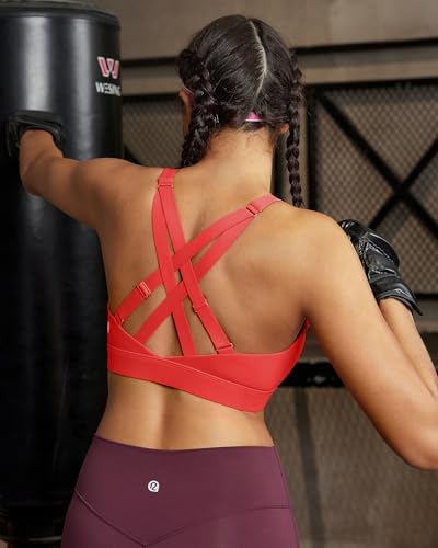 Image of RUNNING GIRL High Impact Sports Bras for Women, High Support Running Adjustable Workout Sports Bras with Sewn in Pads