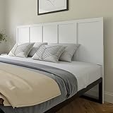 Flash Furniture Oliver King Size Wooden Headboard Only, Four Panel Headboard in White