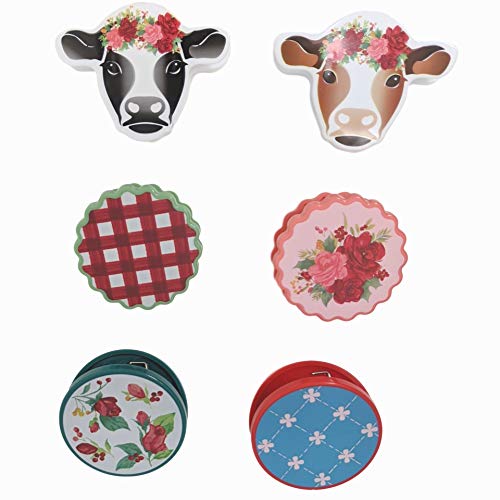 Pioneer Woman Mini Spatula Set and Magnetic Bag Clip Set - 9 Piece Bundle