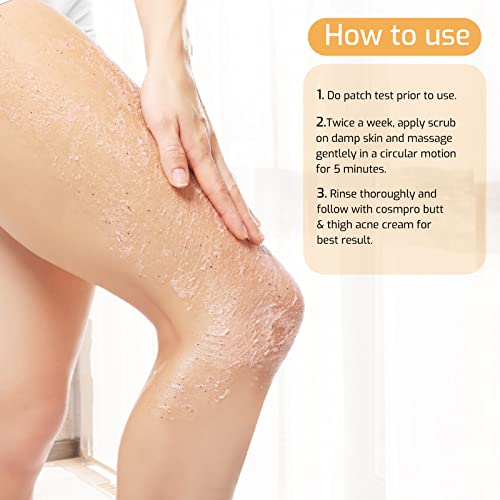 Cosmpro Butt Exfoliating Body Scrub, Kp Bump Eraser Body Scrub, Razor Bump & Ingrown Treatment For Bikini Area, For All Skin Type With Aha, Bha And Natural Ingredients, Butt Scrub Wash Prevents Acne #TOP6