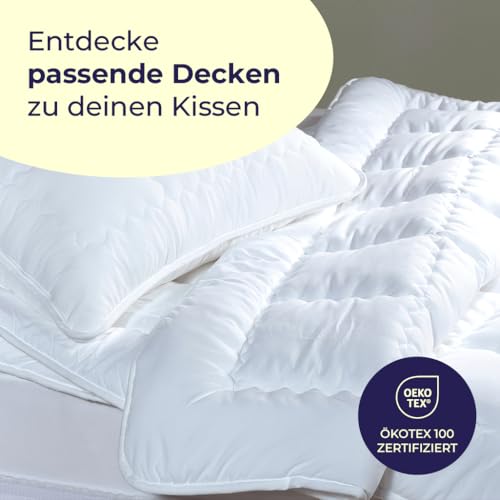 Merino BETTEN Premium Kissen rund 80cm – Weiches rundes Kopfkissen für erholsamen Schlaf – Bequemes Pillow als Bett & Couch-Kissen verwendbar – Rundkissen mit Kissenfüllung – Made in Germany