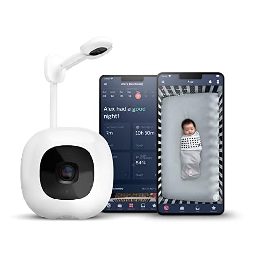 Nanit Pro Smart Baby Monitor & Wall Mount – Wi-Fi HD Video Camera, Sleep Coach and Breathing Motion Tracker, 2-Way Audio, Sound and Motion Alerts, Nightlight and Night Vision, Includes Breathing Band