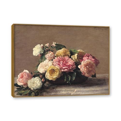 Tableau Fleurs Decoration Murale Fantin Latour pour salon serein