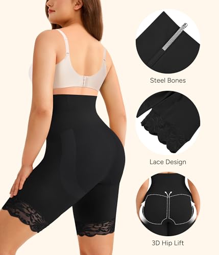 Irisnaya Women's Tummy Control Shapewear Shorts - High Waisted Butt Lifting Seamless Body Shaper Panties Everyday Wear2