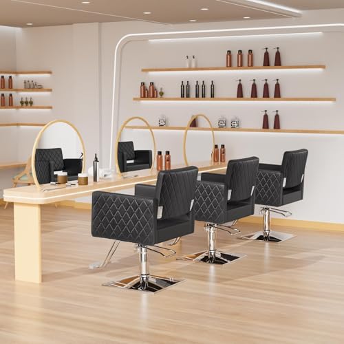Fauteuil coiffeur rotatif 360 avec pompe hydraulique LEADZM