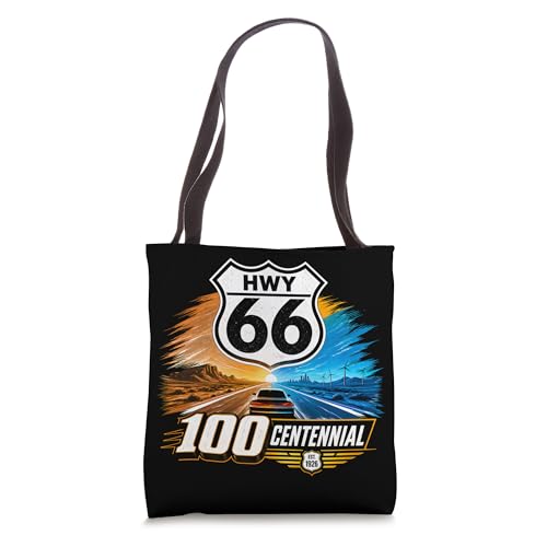 US HWY 66 100 Centennial America's Main Street Tote miniatura 1