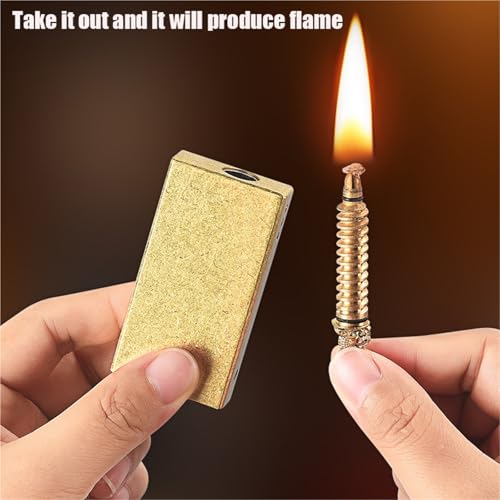 Encendedor Vintage de Kerosene metálico 78x33x13mm miniatura 3