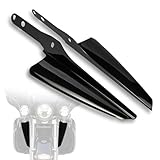 Front Fork Mount Wind Deflectors Windshield for Harley Touring Street Glide Electra Glide Road King CVO FLHR FLHRC FLHRS FLHT FLHX 1995-2023 (Black)