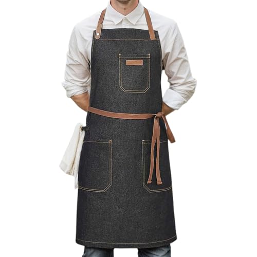 Delantal de cuello profesional para barista y repostería en cafeterías