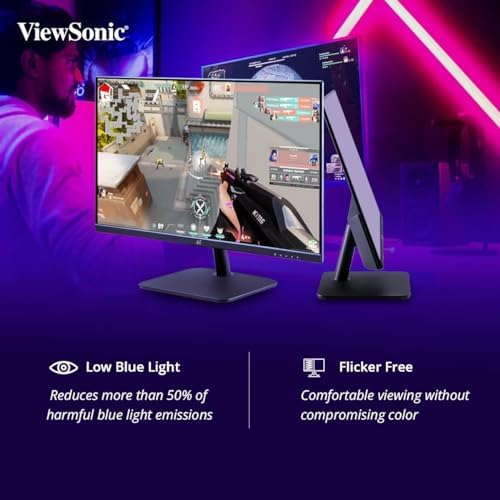 Resim ViewSonic 27 16:9 1920 x 1080 SuperClear IPS LED monitör, W125839848 (4 ms, 250 nits, VGA ve HDMI bağlantı noktası, görüntüleme açısı H 178 / V 178) 
