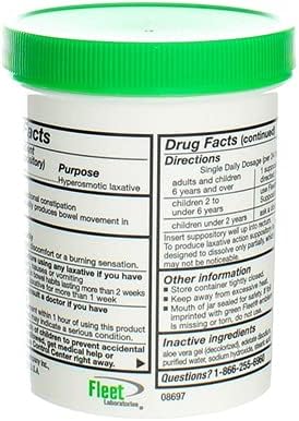 Fleet Adult Glycerin Suppositories, 50-Count Jars (Pack of 4)