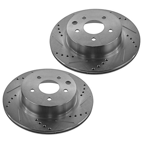 Front & Rear Performance Drilled Slotted Zinc Brake Rotor Kit #TOP6