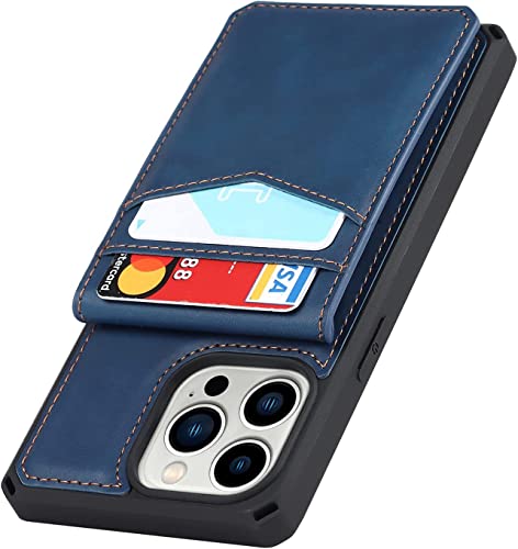 Étui portefeuille iPhone 13 protégeant des chocs avec rangement carte bleu
