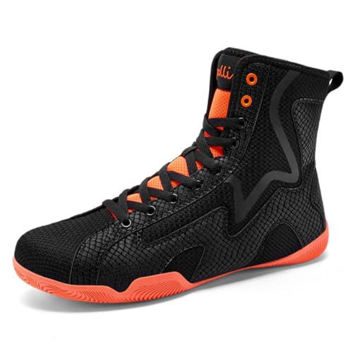 Chaussures de lutte flexibles montantes pour hommes de combat