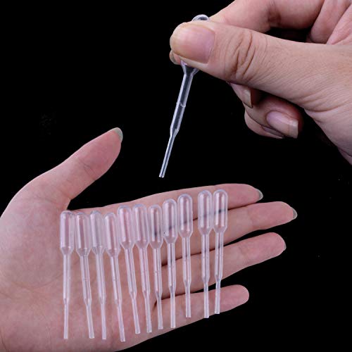 Bronagrand 200 Pieces Graduated Transfer Pipettes Plastic Eye Dropper Disposable Essential Oils Pipettes,Clear,Capacity 0.2Ml #TOP4
