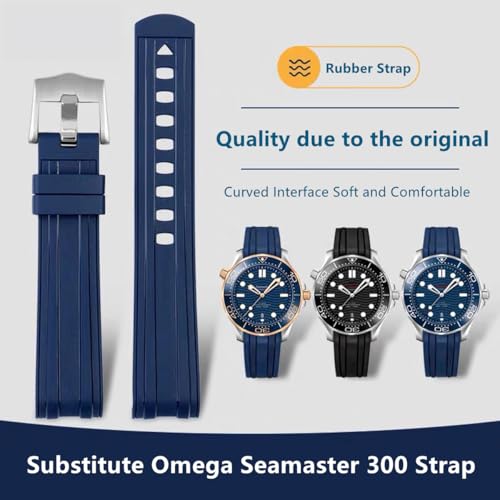Correas para reloj Omega Seamaster Planet Ocean de goma flexible 2