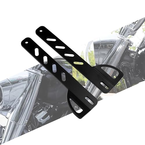 HCmotorku Motorcycle Front Tie Down Bracket Front Fork Trailer Holder Fit for Harley Softail Breakout Fat Boy Standard Slim FLFB FXBB 2000-2024 (Black)