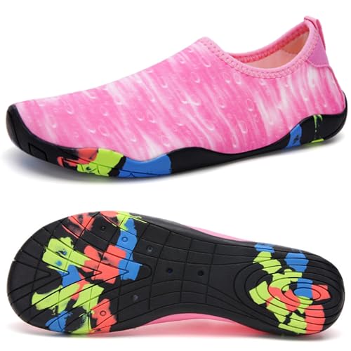 [SOARHOPE] レディース マリンシューズ ジム 室内 ベアフットシューズ 水陸両用 海 マリン シューズ ウォーターシューズ アクアシューズ ベアフットシューズ 厚底 折りたたみ 川遊び 軽い 滑り止め
