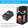 Voltage Converter 110V to 220V Step-Up & Step-Down Power Two-Way Conversion Voltage Converter Transformer for Travel, RV, and Camping(Black, 100W)