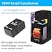 Voltage Converter 110V to 220V Step-Up & Step-Down Power Two-Way Conversion Voltage Converter Transformer for Travel, RV, and Camping(Black, 100W)