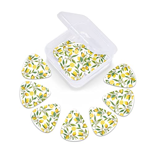 Lot de 24 médiators imprimés jaune citron pour guitare acoustique, électrique, basse (0,46/0,71/0,96 mm) - Les Beatles, Paul McCartney, John Lennon, RIngo Starr, George Harrison Lot de 24 médiators imprimés jaune citron pour guitare acoustique, électrique, basse (0,46/0,71/0,96 mm) – Image 7