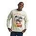 Bioworld Dragon Ball Z Hero Group & Dragon Ball Crew Neck Long Sleeve Tofu Reversible Sweatshirt-XL Off-white