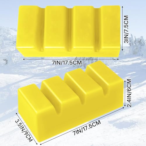 SFNSM 1.3 LB Large Snowboard Wax Universal Ski Wax Snow Block Wax, 7 x 3.5 in Snowboard and Ski Wax for Protecting The Ski and Snowboard Accessories (Yellow)