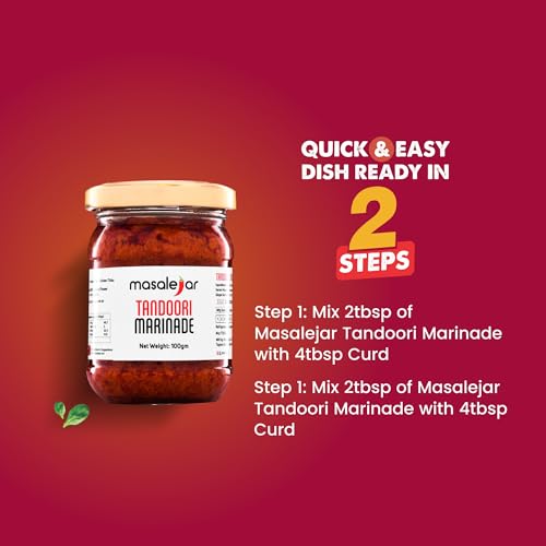 Masalejar Tandoori Marinade Masala 100g – Ready-to-Cook Veg Tikka & BBQ Spice Mix for Paneer, Mushroom & Vegetables