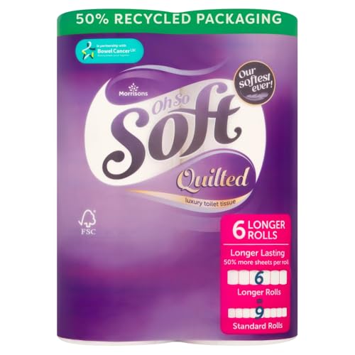 Morrisons Quilted Toilet Tissue 6=9 Roll