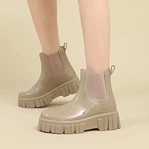 Bottes De Neige Pour Femme - Antidérapantes - Amovibles - Avec Intérieur En Coton - Bottes De Pluie - Chaussures D'extérieur En Caoutchouc, Noir , 39 EU
