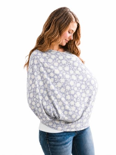 Image of Copper Pearl Nursing Cover for Breastfeeding - Multi-Use Baby Car Seat Canopy, Stroller Shade & Breast Feeding Wrap for Women, Stretchy Breathable Carseat Shawl for Boy or Girl, Lacie