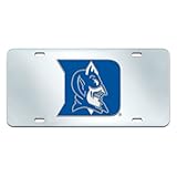 FANMATS NCAA Duke University Blue Devils Plastic License Plate (Inlaid)