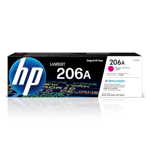 HP Original 206A Magenta Toner Cartridge | Works with Color LaserJet Pro M255, Color LaserJet Pro MFP M282, M283 Series | W2113A